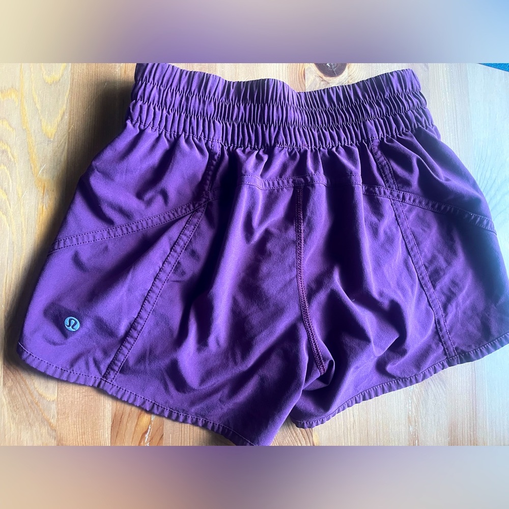 Burgundy lululemon shorts